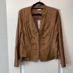 White House Black Market Linen Blazer